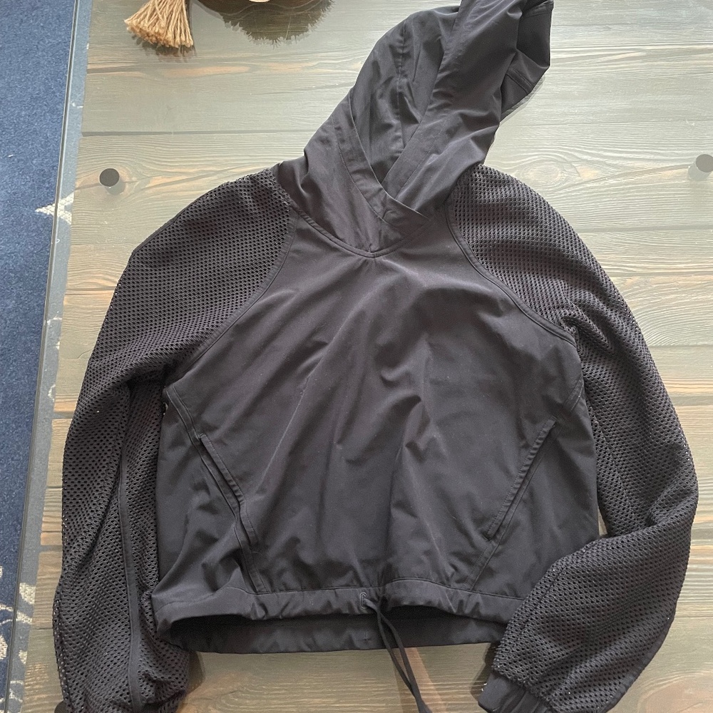 lululemon athletica Black Cropped Hoodie